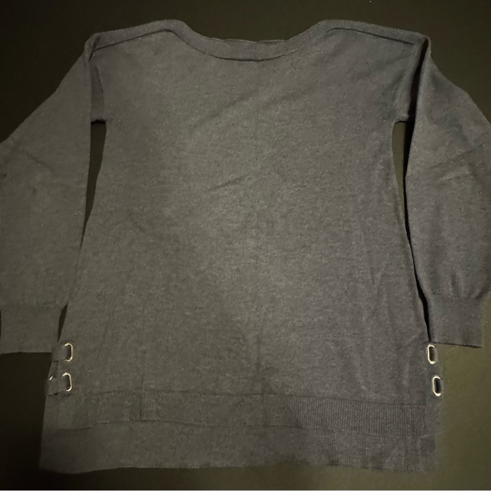 Light Blue Sweater with Side Grommets